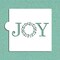 Joy with Holiday Wreath Cookie & Craft Stencil | CM184 by Designer Stencils |